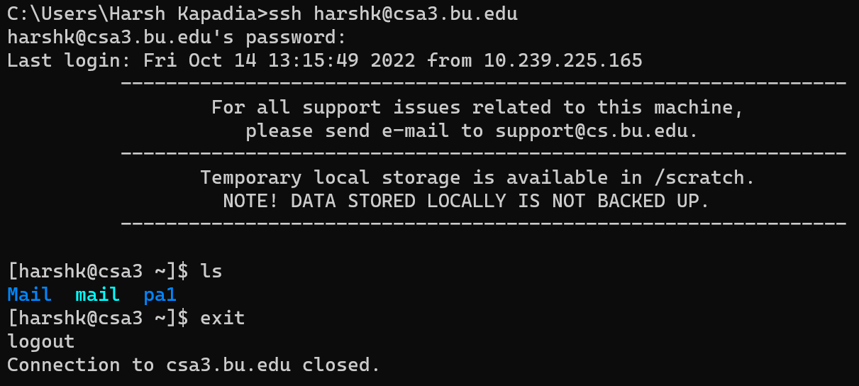SSH Client Password Connection Example